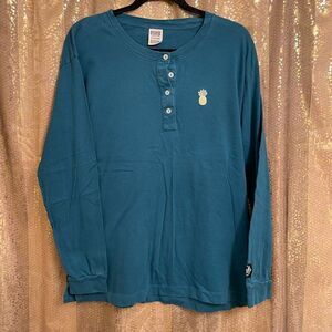 Victoria’s Secret Pink Women’s Small Teal Long Sleeve Button Down Shirt Top